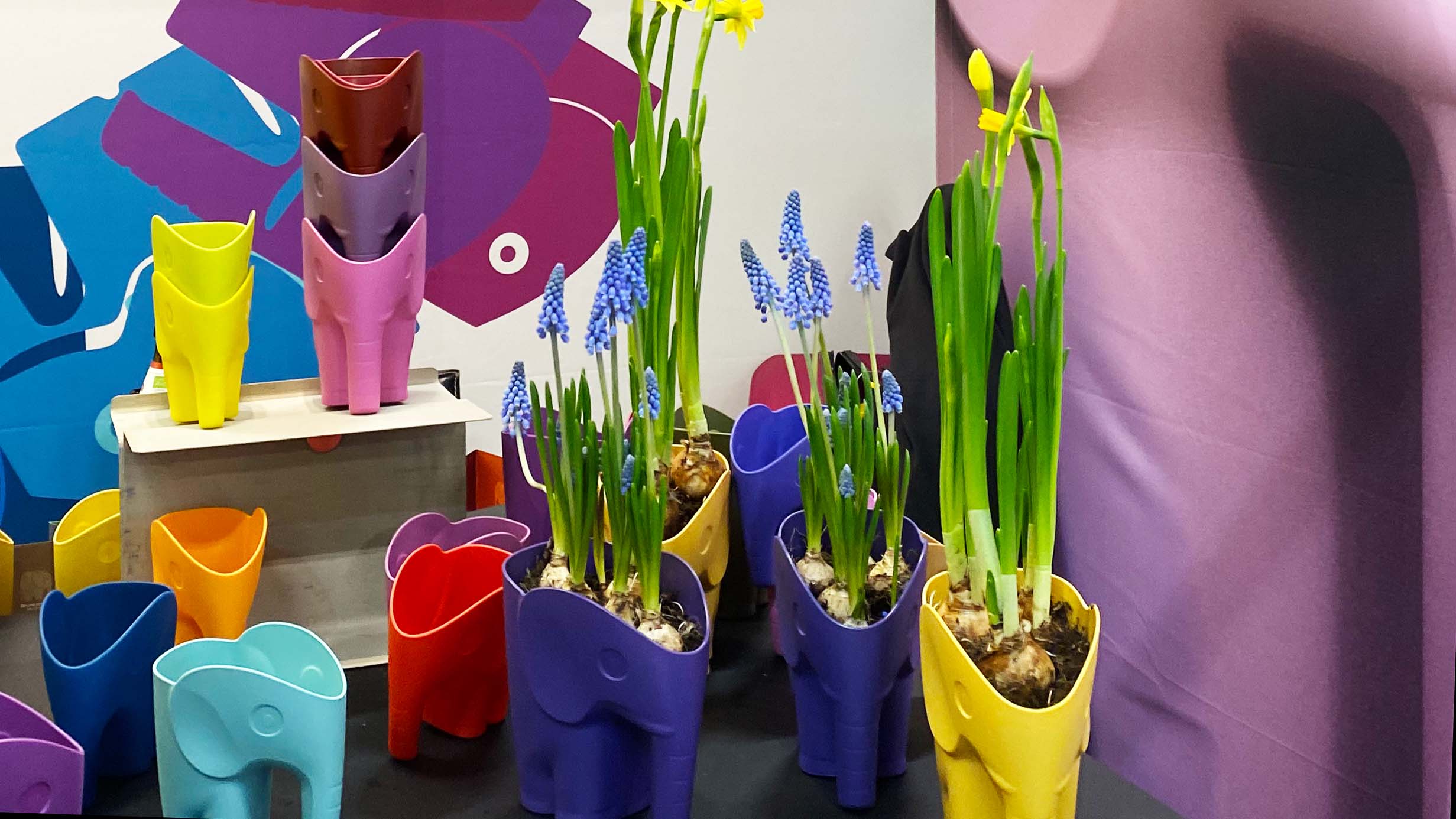 Sandfant mit blumen